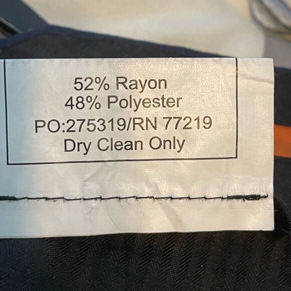 Egara Dress Pants Navy Blue Knit Extreme Slim Fit Trousers Smooth Front 32 Short - Picture 5 of 5